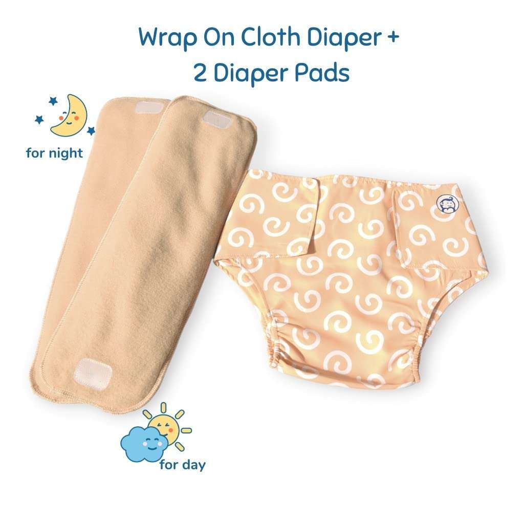 Baby Munkin | Reusable Diaper For 6 To 12 Months | Reusable Cloth Diaper | Assorted Adjustable | Velcro | Yellow | S 3