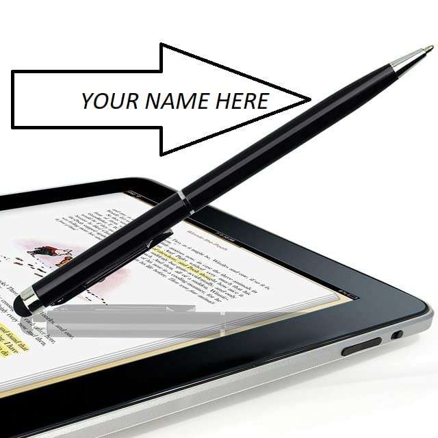 Tempt - Personalized Pen and Keychain, Pen with Stylus(Mobile Touch), Personalized Keychain with Both Side Message, Ink Color-Blue 2