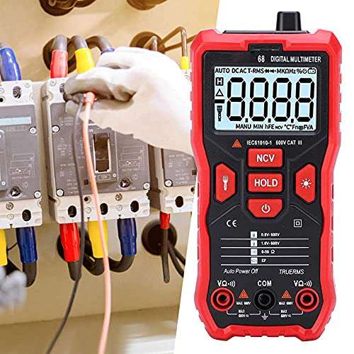 UA168 Mini Handheld LCD Digital Multimeter AC DC Voltage Resistance Tester with Test Probes 5