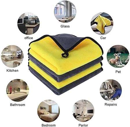 autokaar 600 GSM Microfiber Towel for Car/Bike/Home/Furniture/Kitchen/Office/Bathroom/Salon/Restaurant/Shop 40 x 60 cm, Pack of 12 6