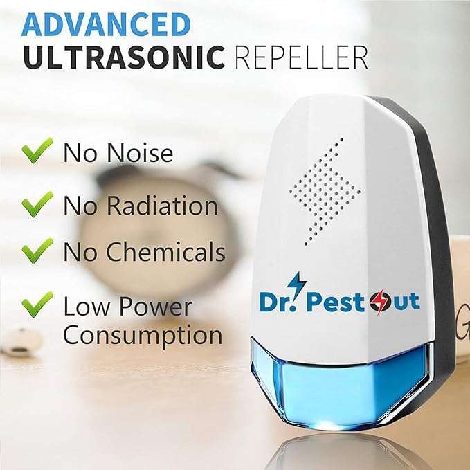 Electric Pest Repellent Machine for Lizards, Rats, Cockroaches, Mosquitoes, Ants, and Rodent Control (Pack of 6) 6