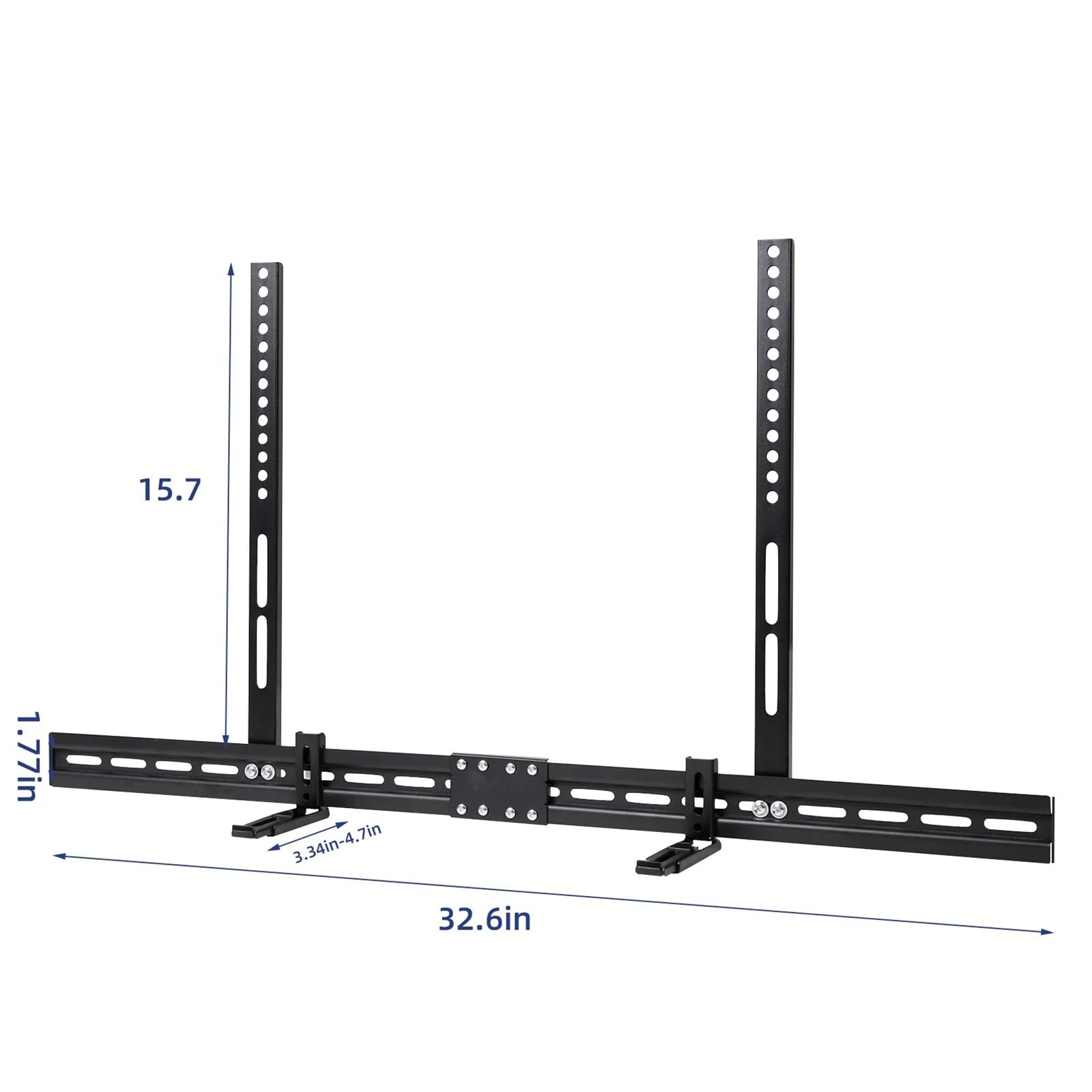 FFHDJL Universal Soundbar Brackets Under TV, Soundbar TV Mount Fits Soundbars with or Without Holes Soundbar Mount 6