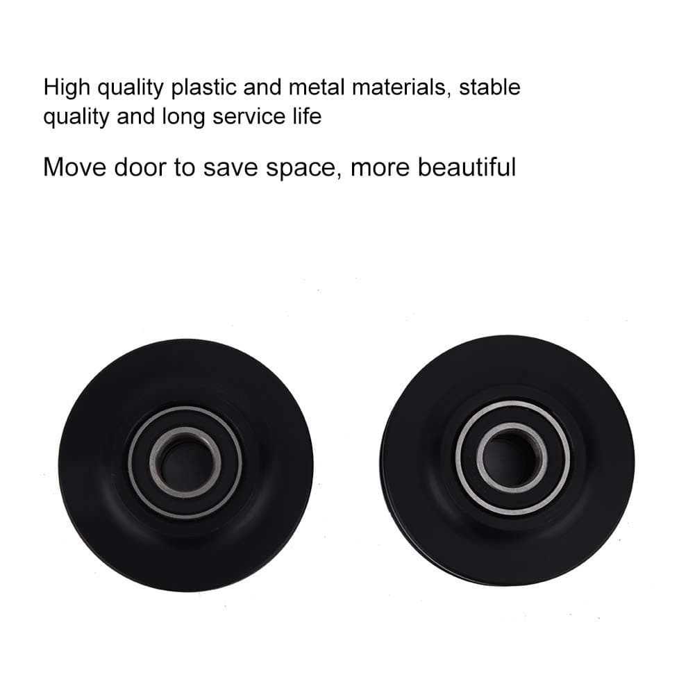 Gsycle 2PCS Sliding Barn Door Wheel, Barn Door Sliding Roller Wheel Heavy Duty Cabinet Window Pulley Roller Sliding Gate Roller for DIY Barn Door 3