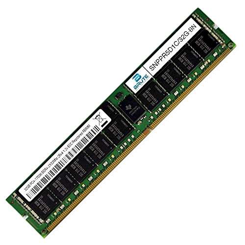 Brute Networks SNPPR5D1C/32G-BN - 32GB DDR4-2133Mhz 2Rx4 ECC Registered RDIMM (Compatible with OEM PN# SNPPR5D1C/32G) 2