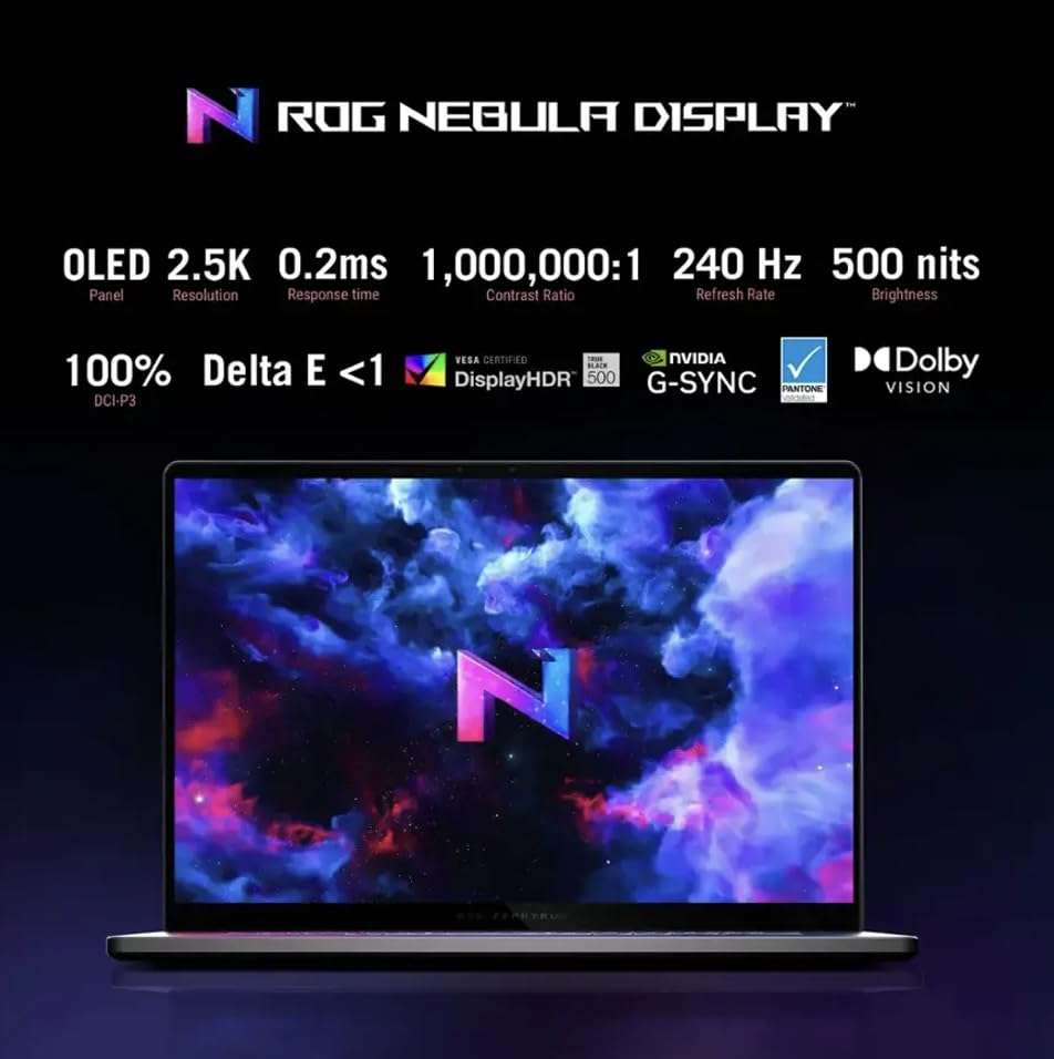 ASUS ROG Zephyrus AI Gaming Laptop 16.0" 240Hz OLED WQXGA Display (Intel Ultra 9-285H, GeForce RTX 5080 16GB, 32GB LPDDR5X, 4TB PCIe SSD, RGB KB, Thunderbolt 4, Win 11 Home) w/USB-C Dock 5