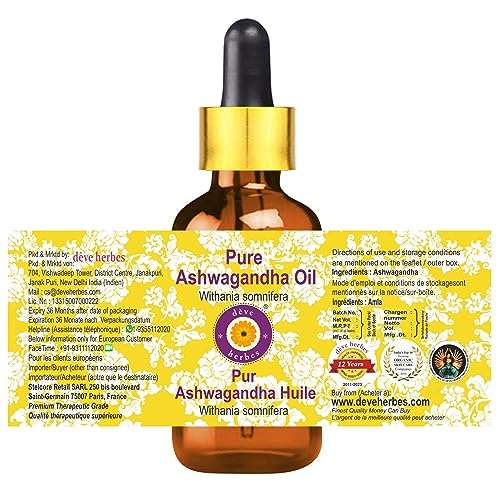 Deve Herbes Ashwagandha Oil (Withania somnifera) | Infused | Pure | Non-Sticky | Lightweight | For Facial Care | Men & Women | 100ml (3.38 oz) 3