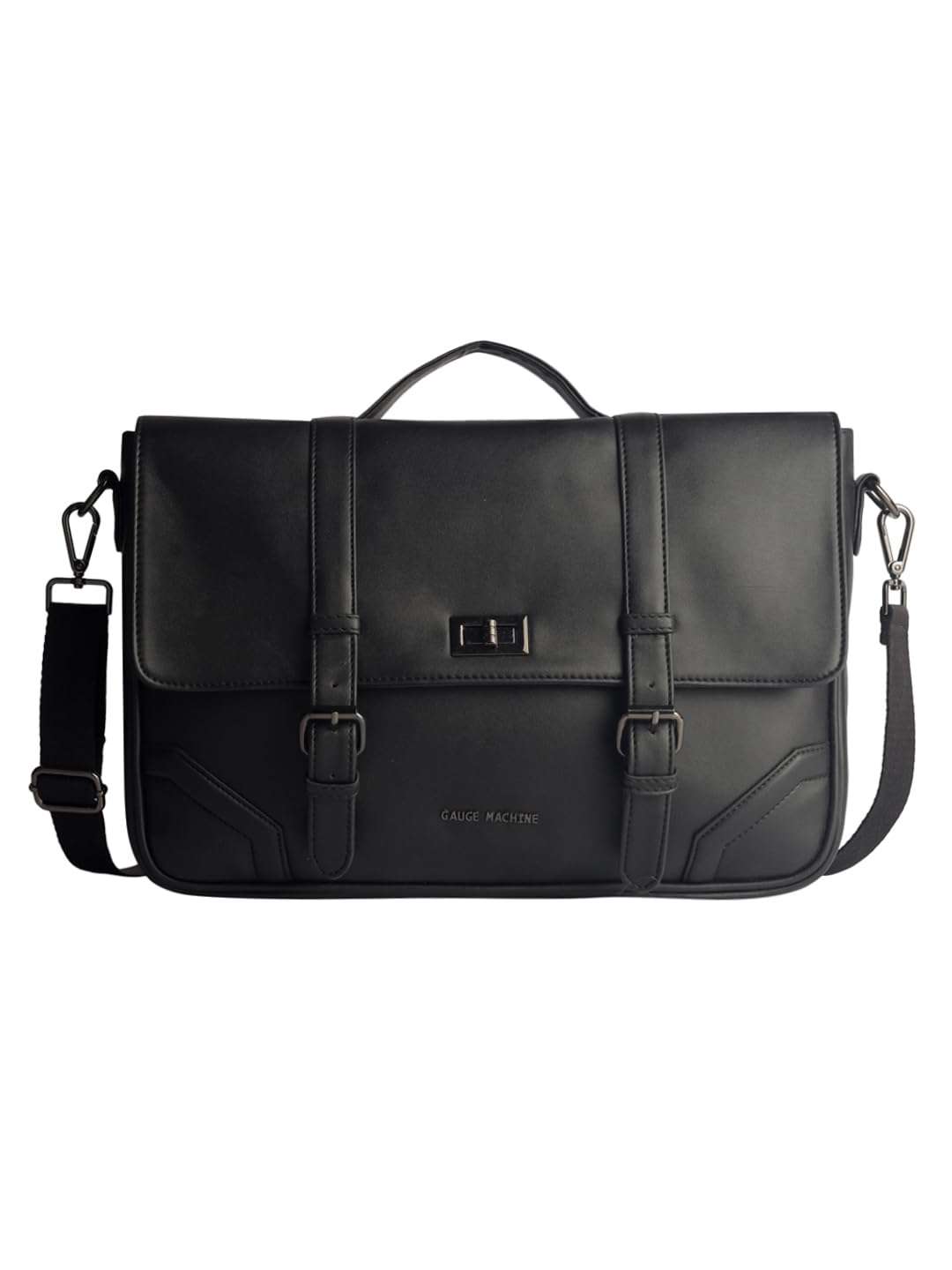 Gauge Machine 15" Black Laptop Messenger Bag with Detachable Strap (GMLPB052304BLK) 1
