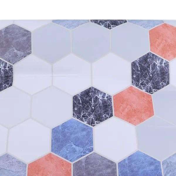 practicalws Paper Counter Top Covers Peel and Stick Wallpaper Waterproof Removable Wall Paper Self Adhesive Film for Kitchen Countertops Cabinet Cupboard [Hexa Pattern] 6