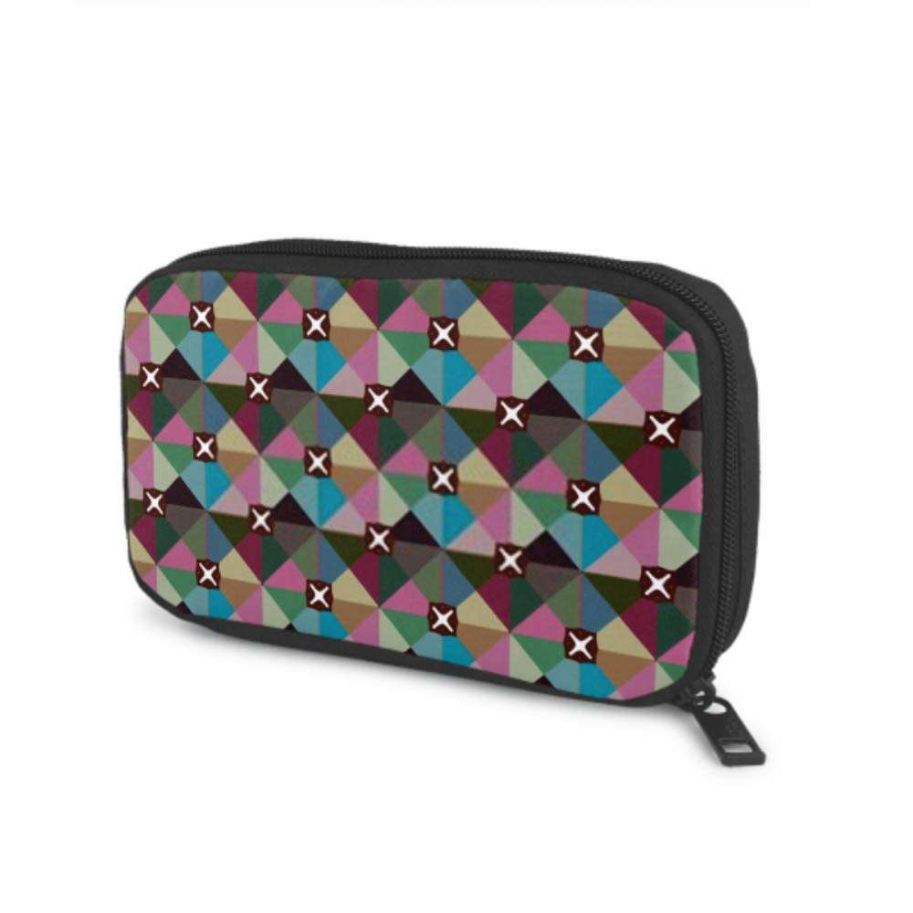 Electronics Accessories Organizer Bag Geometric Ornamental Vector Pattern Seamless Design Electronics Organizer Electronic Cable Organizer Bag Storage Bag of Cases for Cable, Charger, Phone, USB, S 1