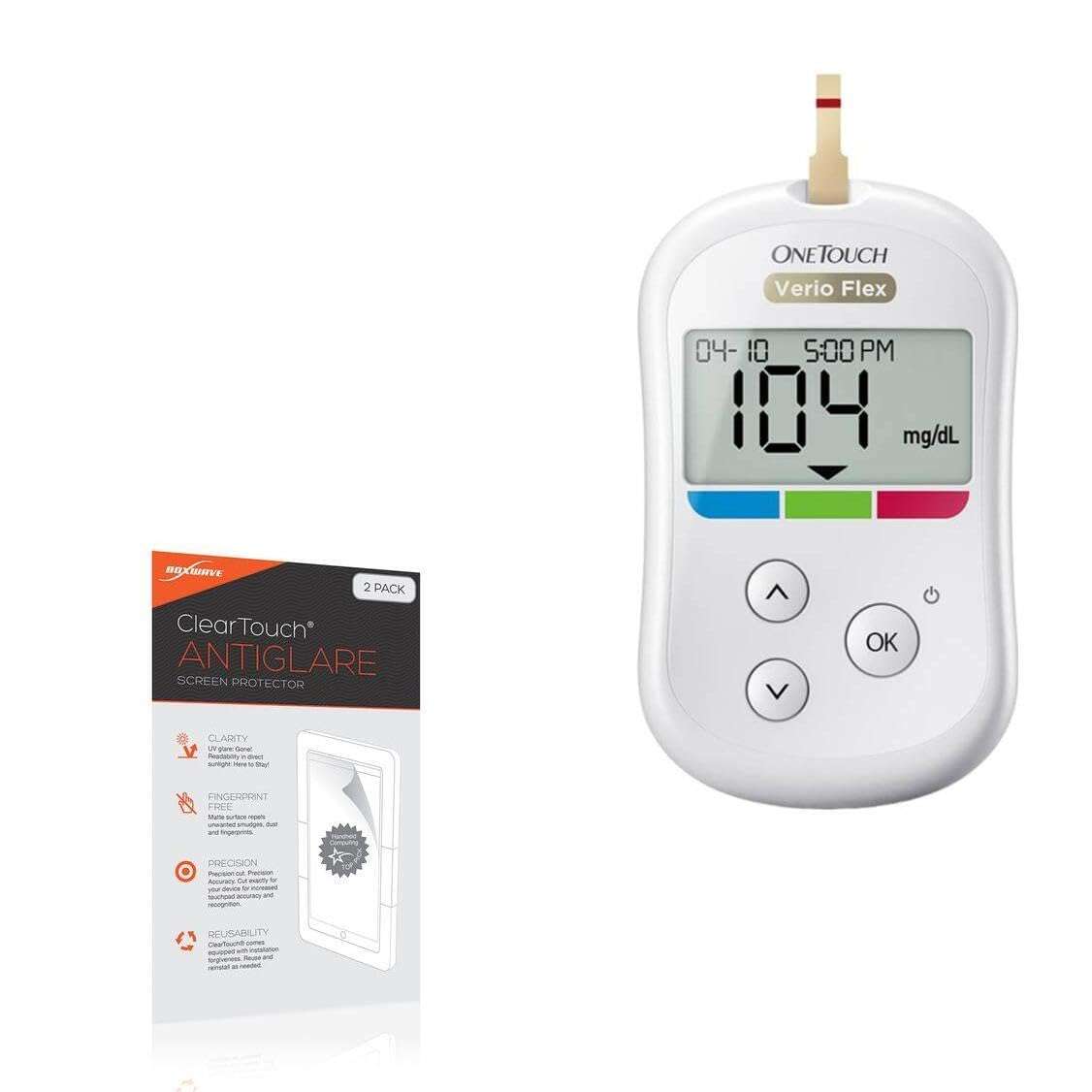 BoxWave Screen Protector Compatible with OneTouch Verio Flex - ClearTouch Anti-Glare (2-Pack), Anti-Fingerprint Matte Film Skin