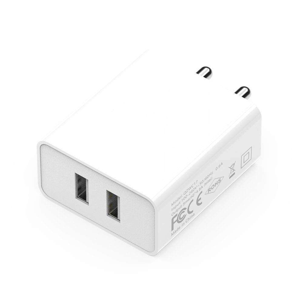 K N DIGITAL Fast Charger for Micromax Canvas Nitro 4G E455 Original Charger Wall Charger | Mobile Fast Charger | Android Charger with 1 Meter Micro USB Charging Data Cable (2.4 Amp,Dualport,RZZ1, White) 6