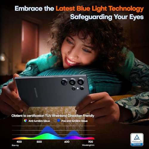 TOCOL for Samsung Galaxy S24 Ultra Screen Protector [9H Hardness] [Military Grade Shatterproof] HD Tempered Glass 2 Pack 6