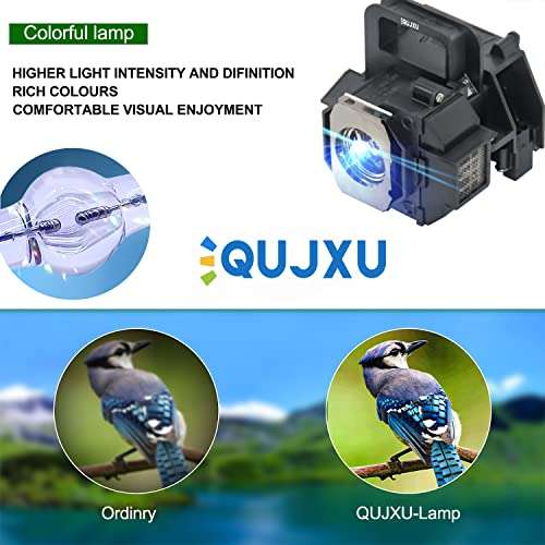 QUJXU ELPLP49 Projector lamp for Epson V13H010L49 powerLite Home Cinema 8350 8345 8500ub 8700ub 8100 6100 6500ub Replacement Projector lamp Bulb 2