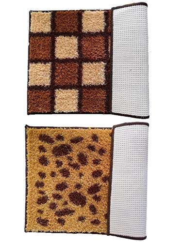 Athom Living Easy Home Designer Soft Anti Slip Bath Mat 38x58 cm Combo Pack 3