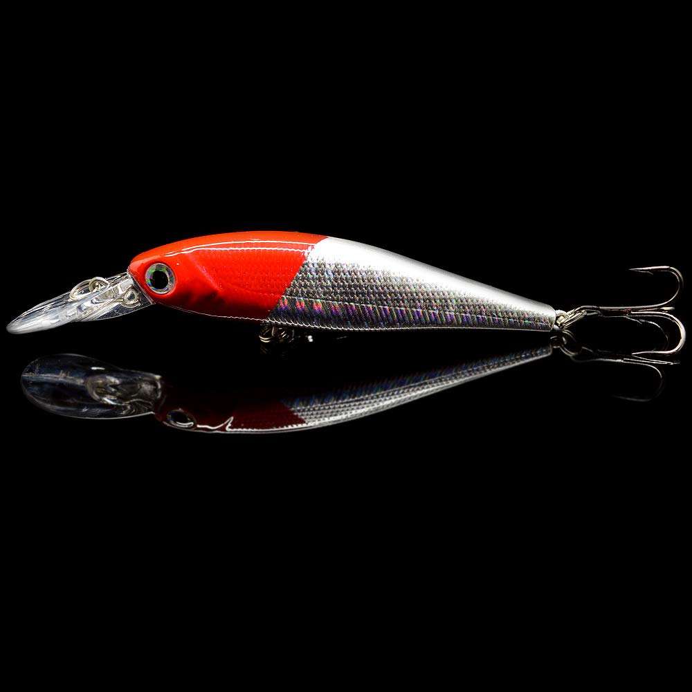 OriGlam 10 Pack Fishing Lures Hard Baits, Minnow Crankbait & Swimbait Lure Kit for Freshwater & Saltwater, Bass, Trout, Walleye, Redfish 5