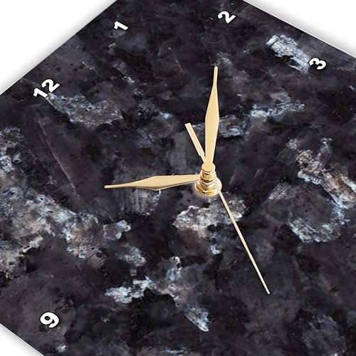 3dRose Blue Pearl Granite Print - Wall Clock, 10 by 10-Inch (DPP_97938_1) 3
