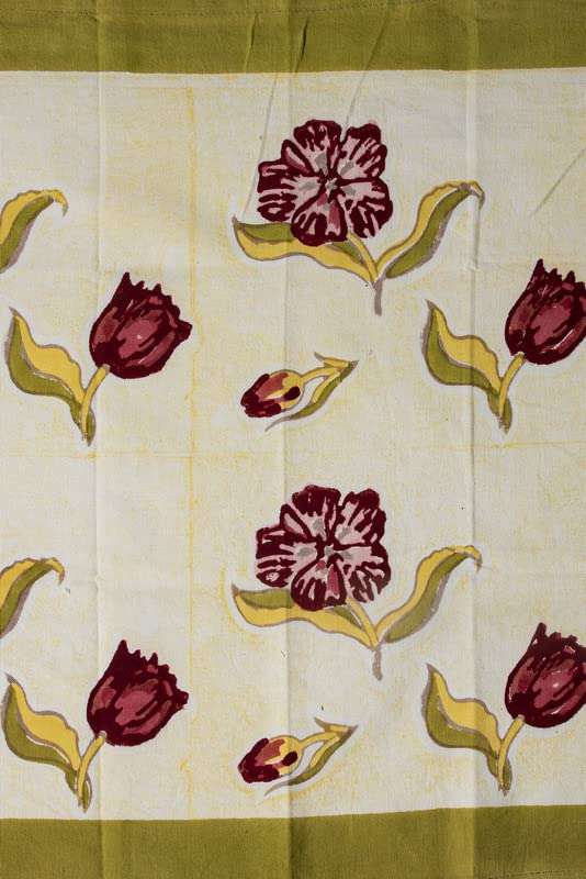 CONTRAST LIVING Troned Hand Block Printed Kitchen Towel/Dish Towel/Hand Towel Multi Color Set of 4 Pcs 2