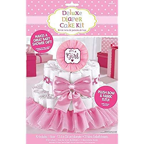 Amscan Baby Shower Deluxe Diaper Cake Dec. Kit - Girl 1
