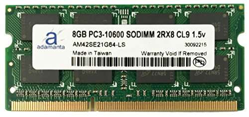 Adamanta 8GB (1x8GB) Laptop Memory Upgrade for Sony VAIO S Series SVS13126PGB DDR3 1333 PC3-10600 SODIMM 2Rx8 CL9 1.5v Notebook RAM