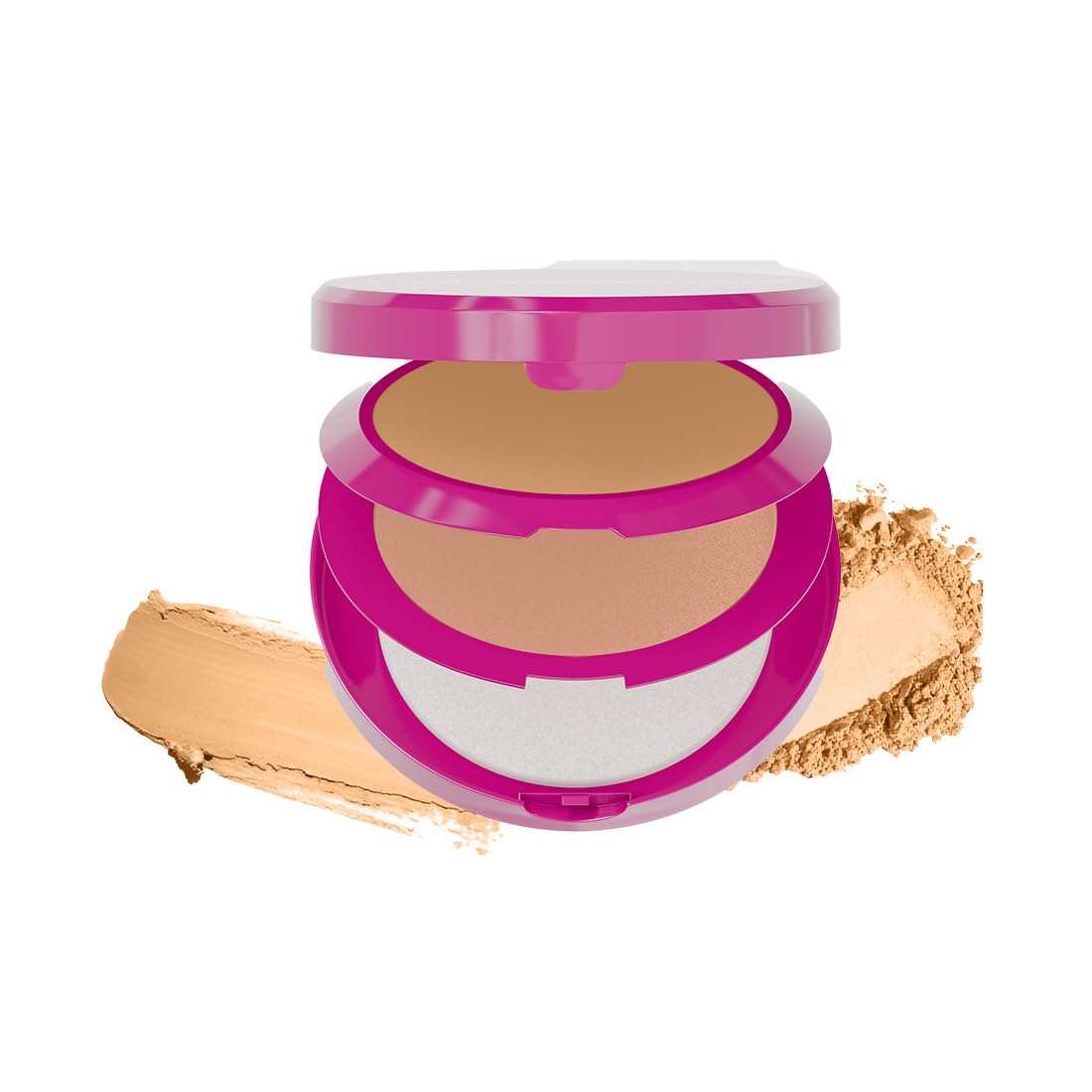 Coloressence Twinglow 2-in-1 Cake Foundation & Compact Powder with Free Application Puff | Fair to Medium 20gm