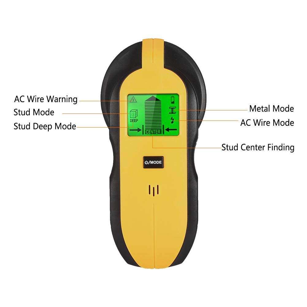 Nannday Stud Finder Wall Scanner, Backlight Digital Wall Detector Metal Wood Voltage Detecting Stud Analyzer 2
