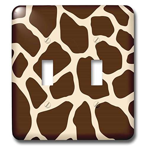 3dRose lsp_164634_2 Cream and Brown Giraffe Print Light Switch Cover