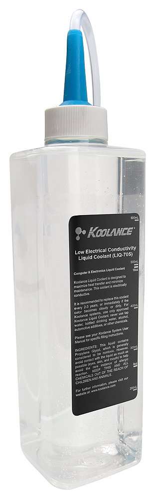 Koolance LIQ-705CL-B 705 Liquid Coolant, Electrically Insulative, Colorless, 700ml (24 fl oz)