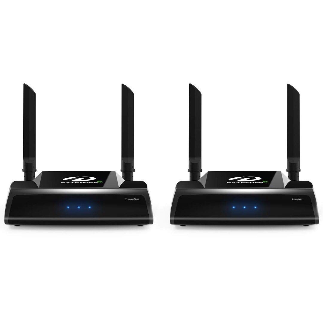 Artek PAT590 Wireless HDMI Extender with Loop-Out IR Pass-Back Support 1080P@60Hz Full HD Can Transmit Up to 150m 492ft (Line of Sight), WiFi HD AV Transmitter and Receiver