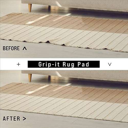 Grip-It Super Stop Cushioned Non-Slip Rug Pad for Area Rugs and Runner Rugs, Rug Pad for Hardwood Floors 5' x 8' 4