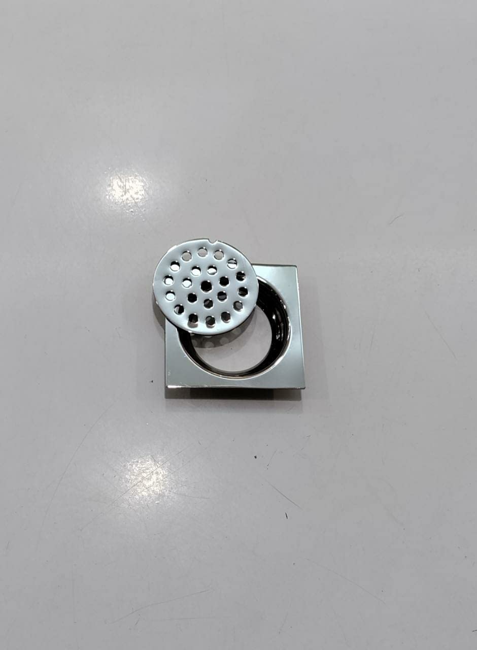 Vida Bath 304 Grade Stainless Steel Popup Floor Drain (75mm x 75mm, 3 inch x 3 inch, 7.5cm x 7.5cm, 48mm Outlet, Without Cockroach Trap) 3