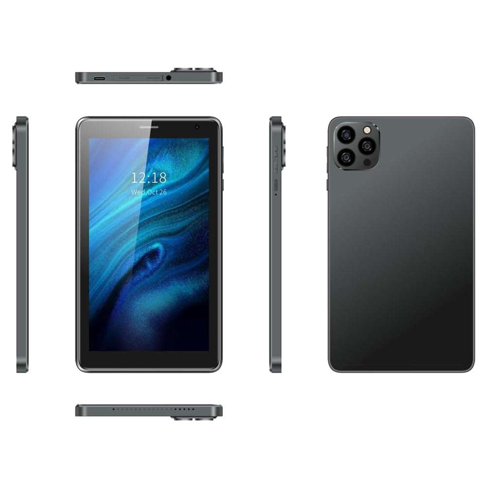 IKALL N13 Plus Tablet 8 Inch Display 2.0 Ghz Octa Core Processor 5MP Frant & 8MP Primary Camera 3GB RAM & 32GB Storage 4500 mAh Big Battery (Black) 5