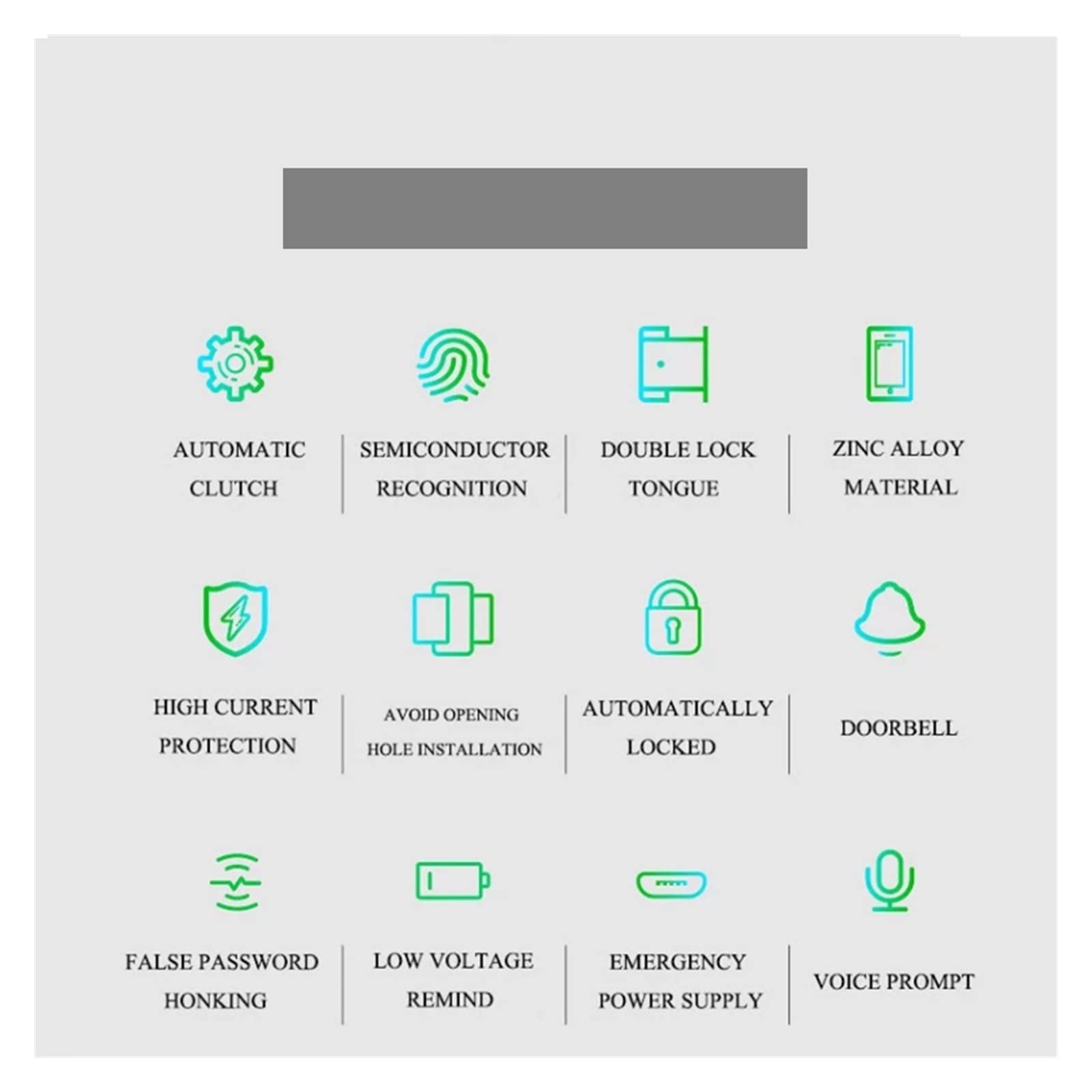 Graffiti WiFi Sliding Glass Door Lock Biometric Fingerprint Lock Electric Digital Lock e Glass Door Lock Wooden Door Lock (Color : Kit8, Mortise Lock Size : Type E) (Kit10 Type E) 6