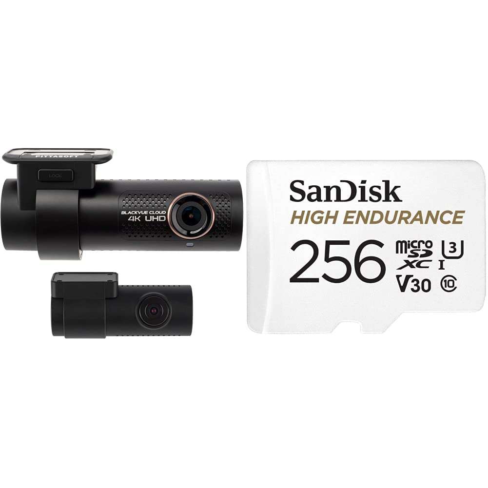 BlackVue DR900X-2CH Plus with 32GB microSD Card and SanDisk 256GB High Endurance Video microSDXC Card 1
