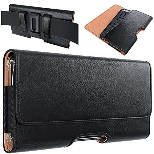 Bomea Holster for Google Pixel 7, 6a, 4a 5G, Galaxy A10e, A01, S22, Note 10, Cell Phone Belt Holder Case with Belt Clip, ID Card Storage Pouch Cover (Fits Google, Samsung Phone with Otterbox Case) 1