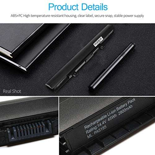 LQM® New Laptop Battery PA5185U-1BRS for Toshiba Satellite C55 C55D C55T L55 L55D L55T C55-B C55-B5299 C55-B5202 PA5186U-1BRS PA5184U-1BRS 4