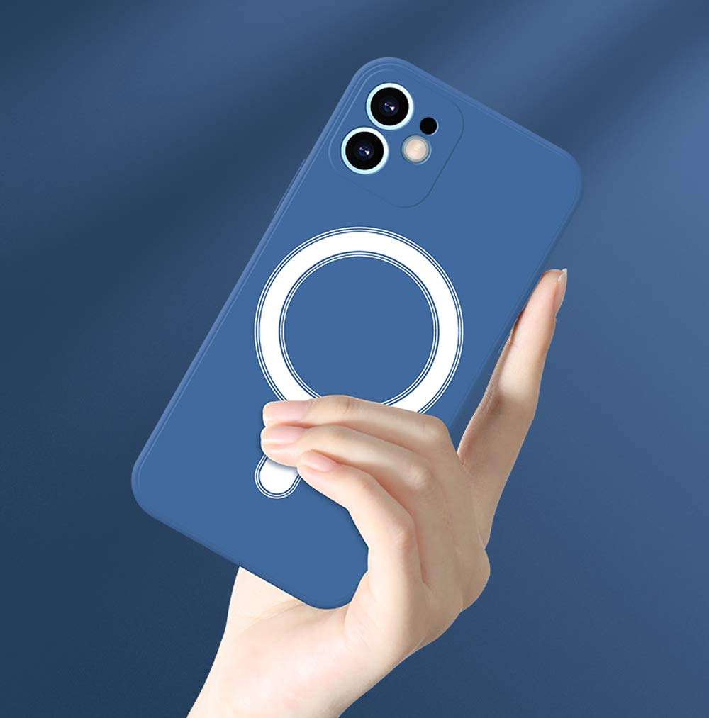 Wcysin Soft Magnetic Case for iPhone 12 Pro Max with Mag-Safe Charging,with a magsafe protective sleeve，Thin Cute Shockproof Protective Case for i-Phone 12 Promax 6.7 (Pink) 6