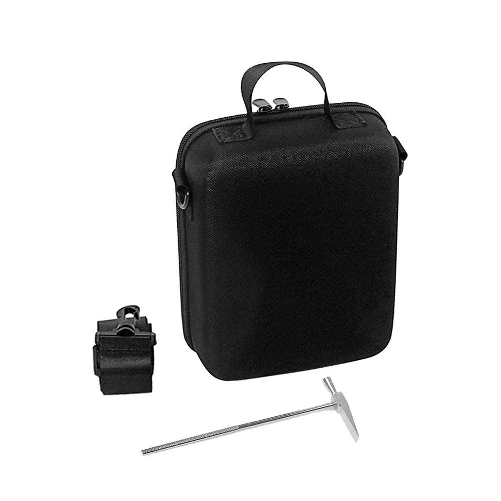 Decdeal Kalimba Storage Bag Case Shoulder Bag Handbag for 17-Key Thumb Piano Nylon Cotton Material Instrument Accessories with Tuning Hammer Black