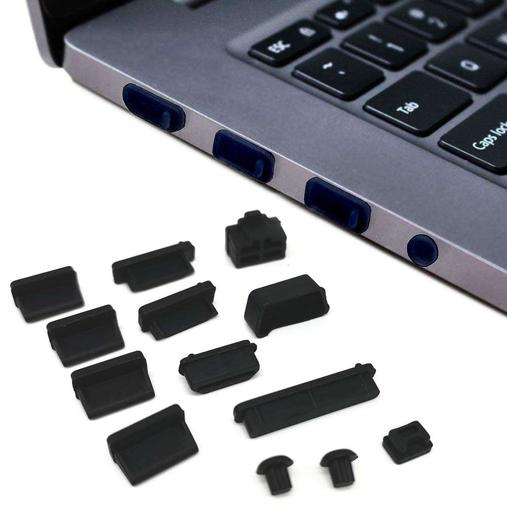 13 PCS / 8 Types Universal Computer Anti Dust Stopper/Plug, General Laptops Soft Silicone Dustproof Cover, Notebook Laptop PC Computer Accessories, Anti-dust Stopper, Not for Apple Laptops 5