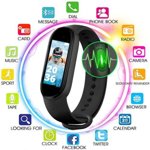TechKing (Special Deal with 12 Years Warranty Charge K3+ Bluetooth Speaker, M10 Smart Watch Activity Tracker Band with Many Features Like Steps Counter, Calorie Counter, 4