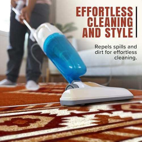 YHSF South West Native American Area Rug - Easy Clean, Thick, Soft, Durable Native Tribal American Indian Inspired Rug for Bedroom/Living Room/Hallways and More - Rust, 2 Feet x 3 Feet 2