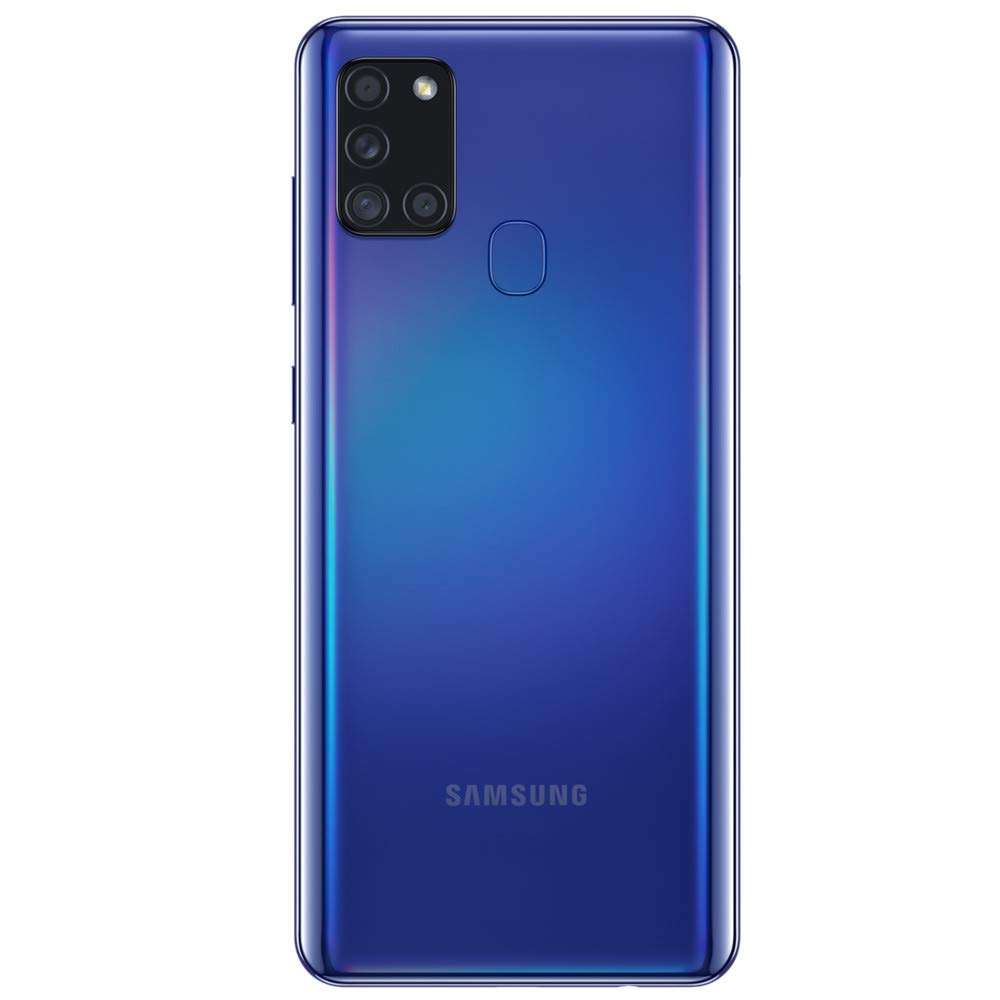 SAMSUNG Galaxy A21s (128GB, 4GB) 6.4" Infinity-U Display, Triple Camera, Dual SIM GSM Unlocked Global 4G LTE (T-Mobile, AT&T, NOT Metro, Latin) International Model A217M/DS (64GB SD Bundle, Blue) 3