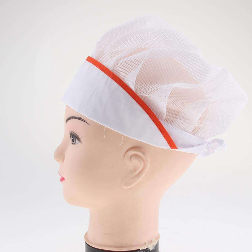 EXPORA Kitchen Chef Working Hat For Male/Female Adult Cooking Cap Orange Net 3
