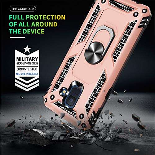 Compatible for Samsung Galaxy A42 5G Case with HD Screen Protector, Gritup Military Grade Dual Layer Protective Shockproof Cover Built-in Magnetic Kickstand Phone Case for Samsung A42 5G, Red-1 5