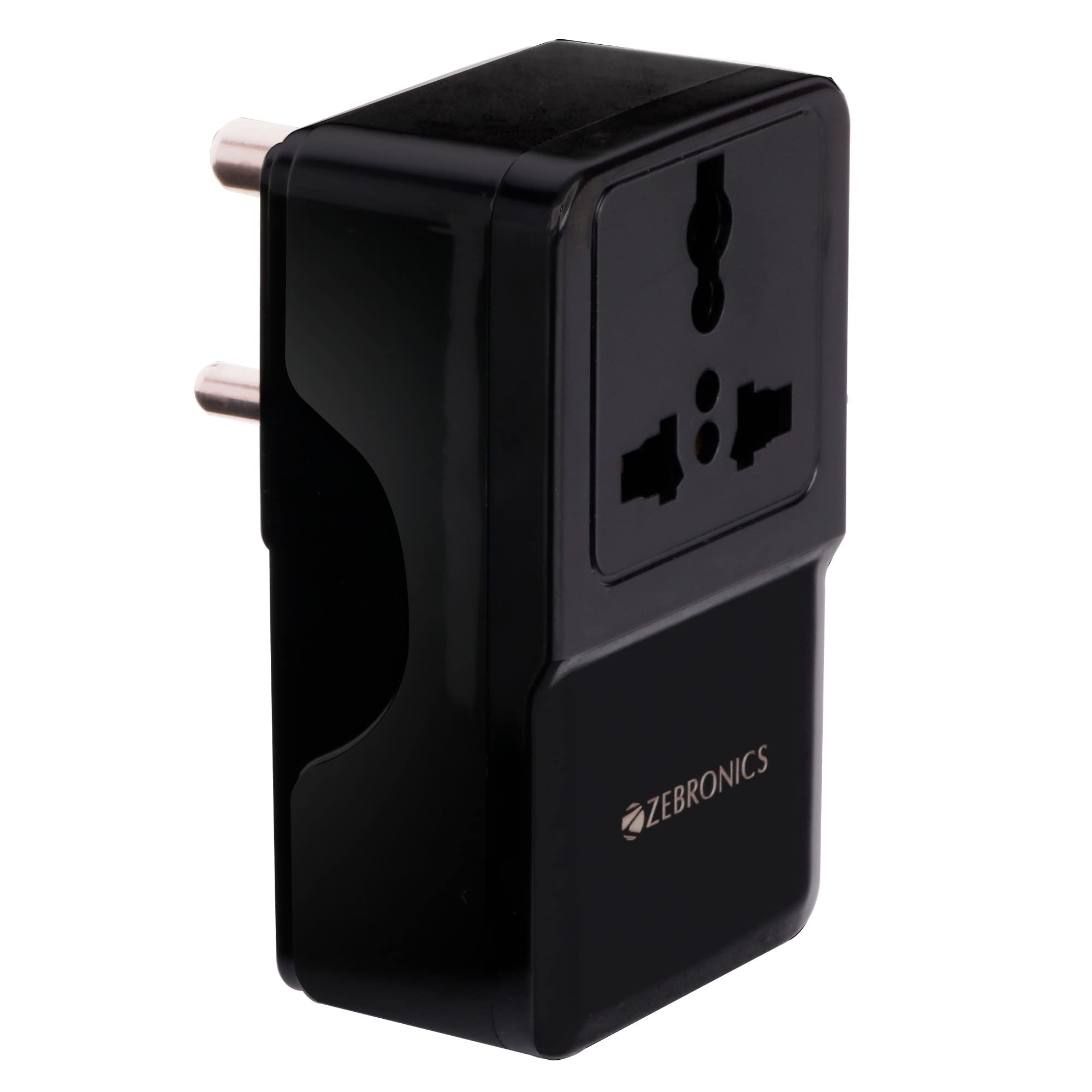 ZEBRONICS ZEB-MPA10 Dual USB Adapter with AC Socket,5V 3.1 A Output (Black) 1