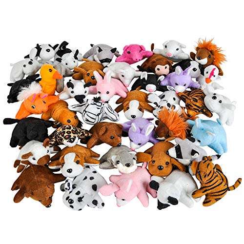 Rhode Island Novelty 3 Inch Bean Bag Plush Assortment, 50 Pieces per Order