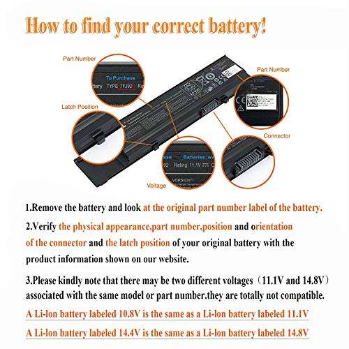 VUOHOEG F3YGT Laptop/Notebook Battery for Dell Latitude 12 7000 7280 7290; 13 7000 7380 7390; 14 7000 7480 7490 Series DM3WC 0DM3WC 2X39G- 60Wh 7.6V 5