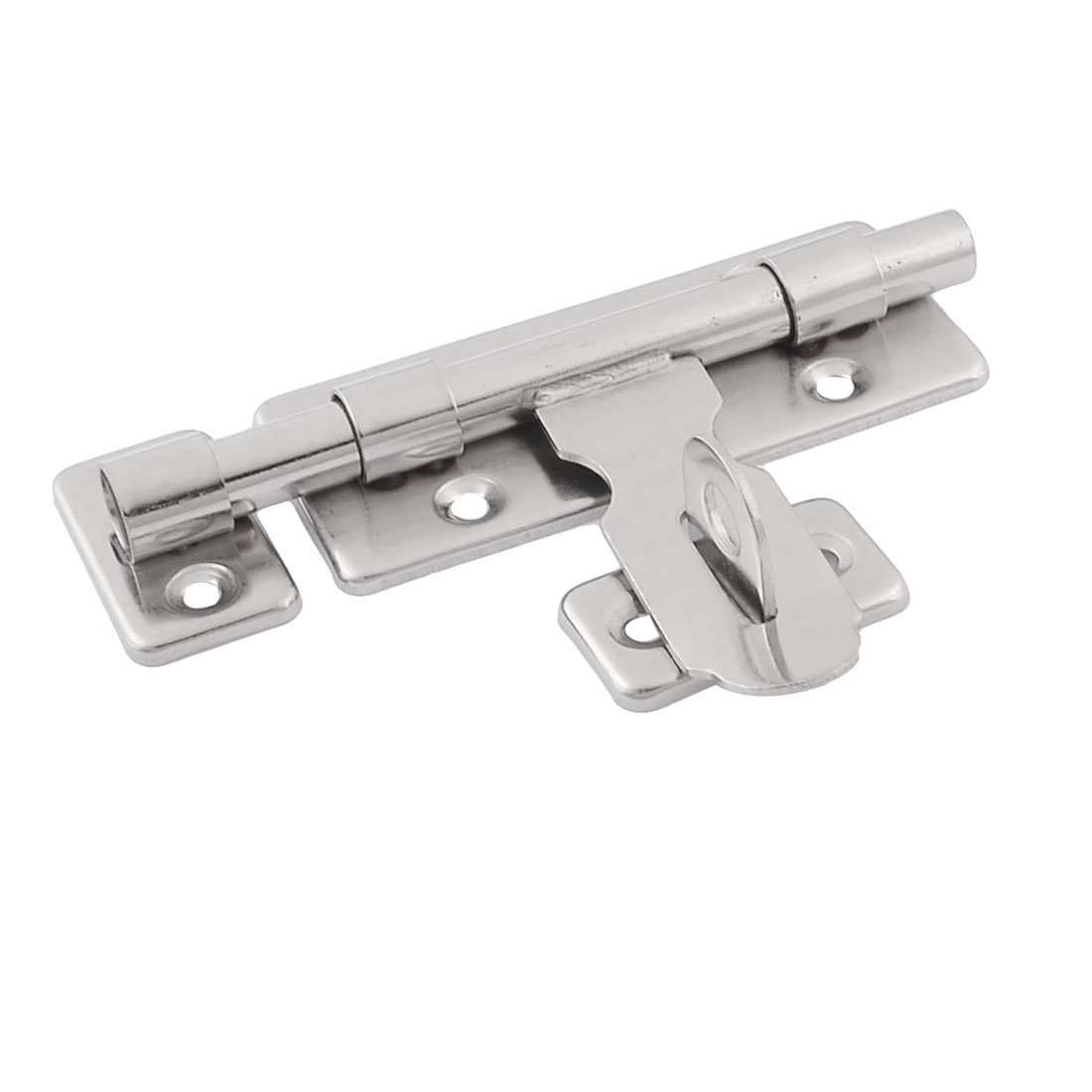uxcell 3.7" Length Security Door Cabinet Padlock Stainless Steel Slide Barrel Bolt 1