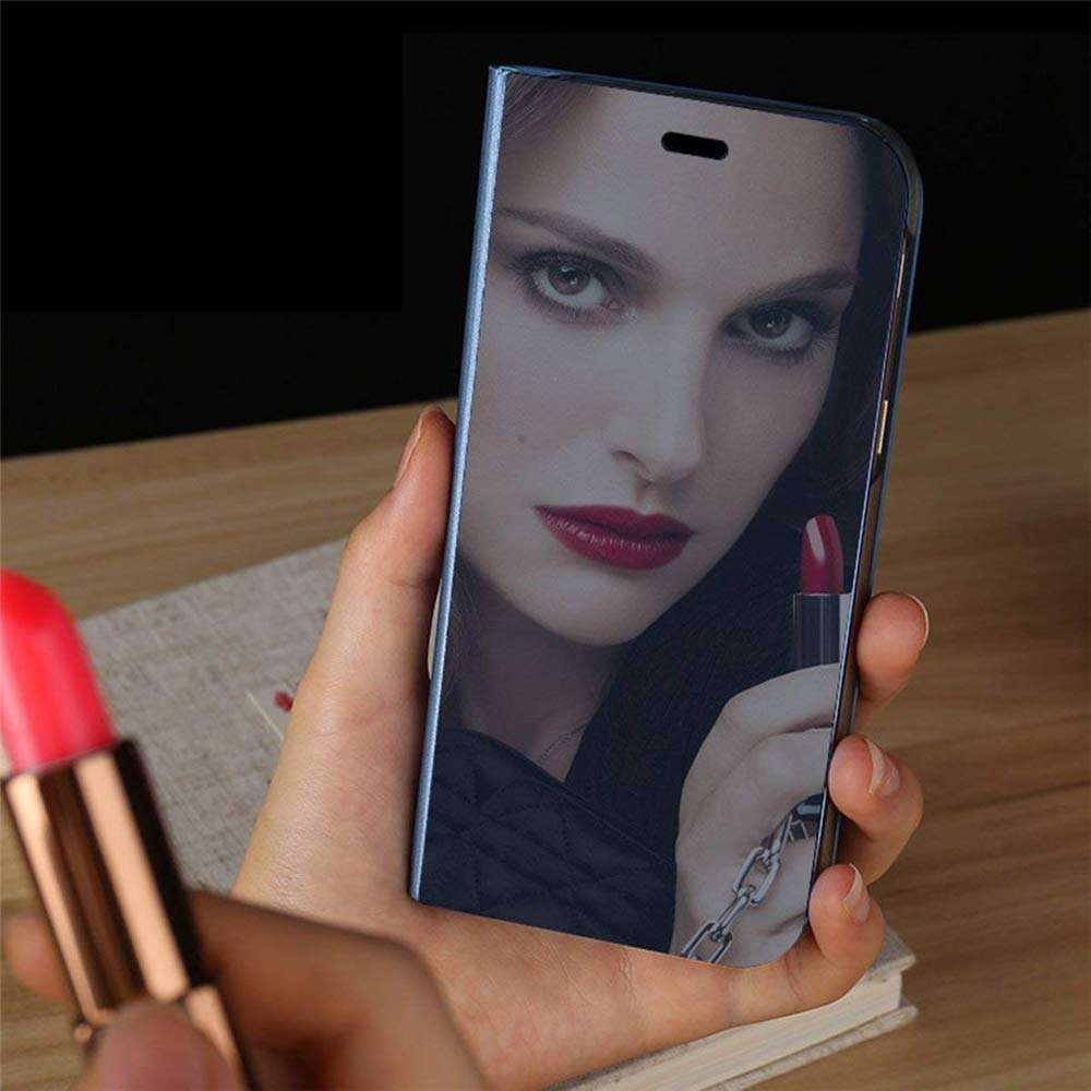EMAXELER Galaxy A51 4G Case Cover Stylish Mirror Plating Flip Full Body Protective Reflection Ultra Thin Hard Anti-Scratch Shockproof Frame for Samsung Galaxy A51 5G / Galaxy A51 4G Mirror:Gold 4