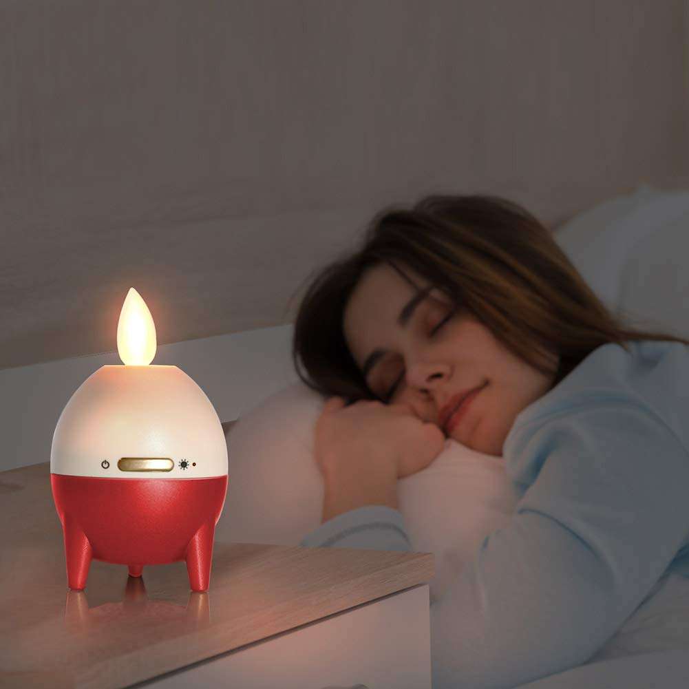 uuffoo LED Candle Light Speaker, Portable Mini Bluetooth 5.0 Flame Effect Speaker with Romantic Candle Night Light, TWS Stereo Support (2 Pack) 3
