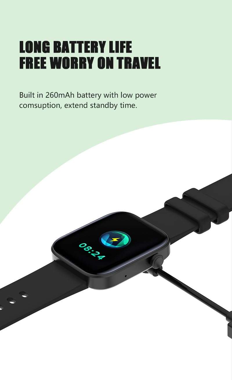 French Connection POP FIT Full Touch Smartwatch with Silicon Band, 1.8'' Large Display, Bluetooth Calling, 120+ Sport Modes, Heart Rate Monitor, Sleep Monitor, Multiple Watch Faces - FCSW02-D 4